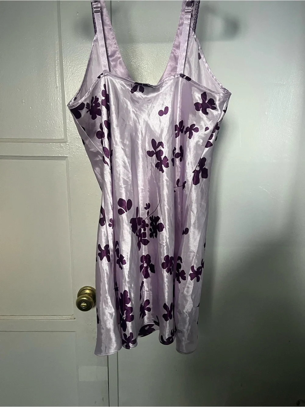 Jones New York Lavender Slip with Dark Purple Floral Print